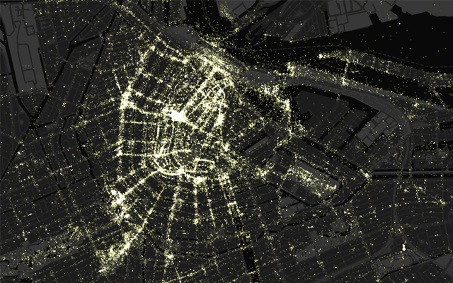 Amsterdam - 2005 to 2012 photo density