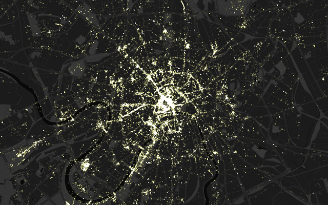 Moscow - 2005 to 2012 photo density