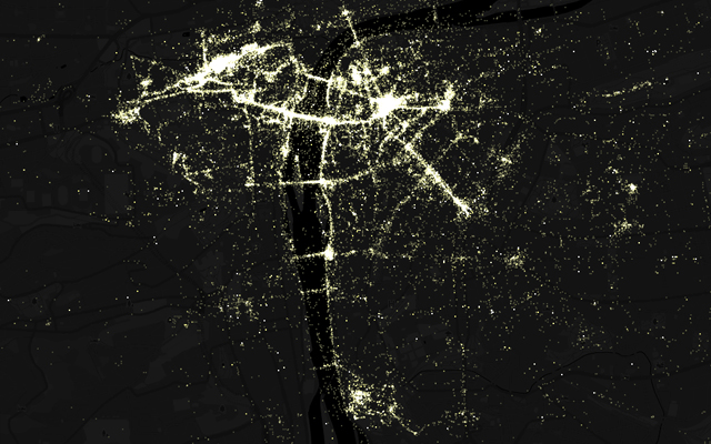 Prague - 2005 to 2012 photo density
